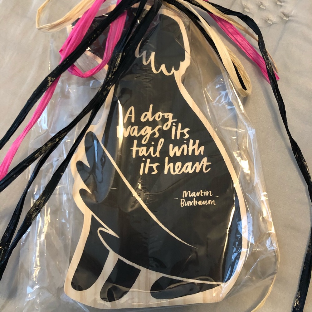 Wooden dog decor
